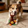 Pet Toy Sound Design Interactive Puppy Chew Toy with Built-in Rattle Cartoon Dog Monkey Design Teeth Oral Health Safe Chew
