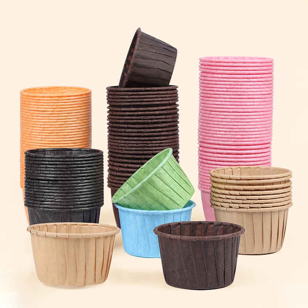 50 Pcs Paper Baking Cups Cupcake Liners Oven-safe Muffin Cupcake Cups Liners Little Puddings Cups for Birthday Party