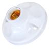 E27 Screw Cap Lamp Holder Plastic Light Lamp Flat Socket Base Ceiling Lamp Fitting Holder Bulb Fixing White Base