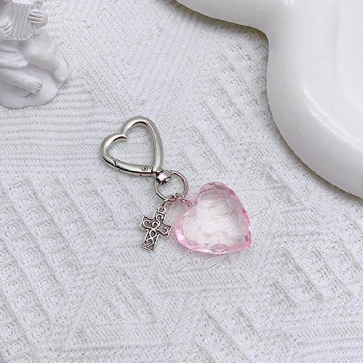 Elegant Heart Keychain Pendant Key Charm Keyring for Everyday Use and Travel
