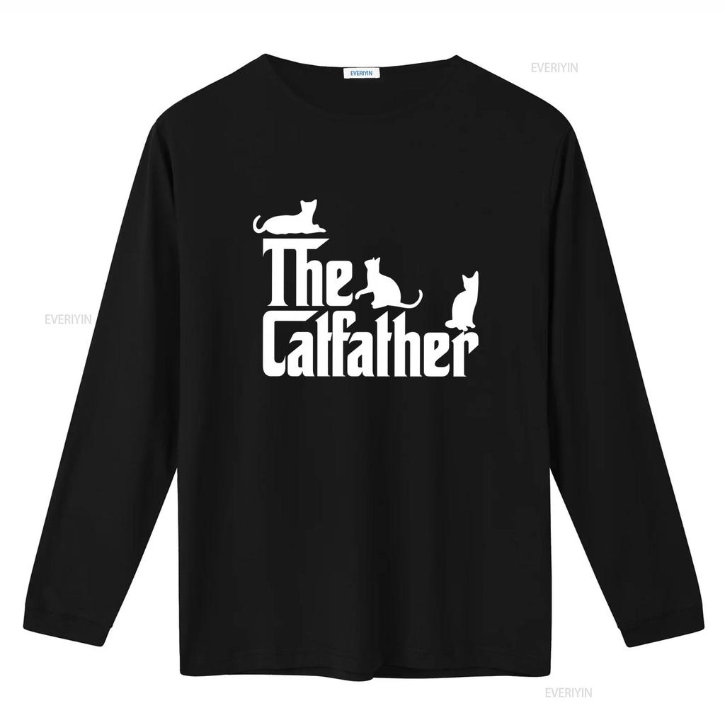 The Cat Father T Shirt Funny Dad Owner Fathers Day Classic Daddy Lover  vintage Washed homme Soft Slightly Comfortable Unisex