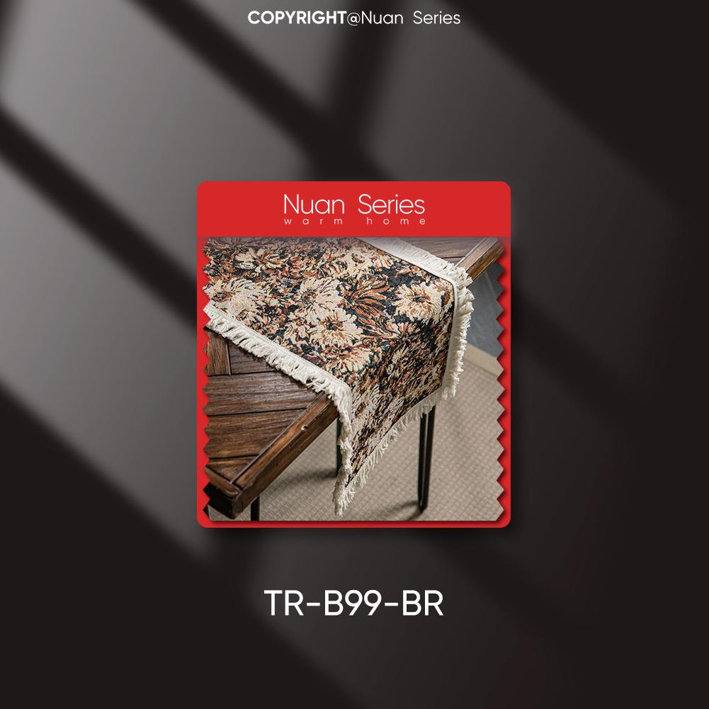 1 Stück Nuan Serie Modische Kunst bedruckte Tischflagge mit Quastenkante Weicher Tischläufer für für Esstischdeko Küche für Heimtisch Heimdeko