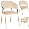Beige Velvet Chair COLIN GOLD
