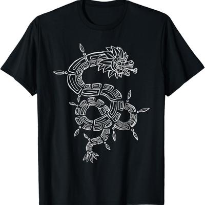 Quetzalcoatl Azteken Maya Gefiederte Schlange Tolteken Inka T-Shirt