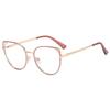 Stylish Blue Light Blocking Glasses Women Trendy Oval Metal Frame Computer Reading Eyewear +2 +3 Hyperopia