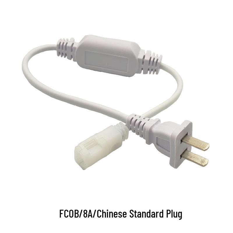 220V FCOB LED Strip with Uniform High Brightness, No Visible Beads, 10cm Cuttable, Self-Adhesive Backing