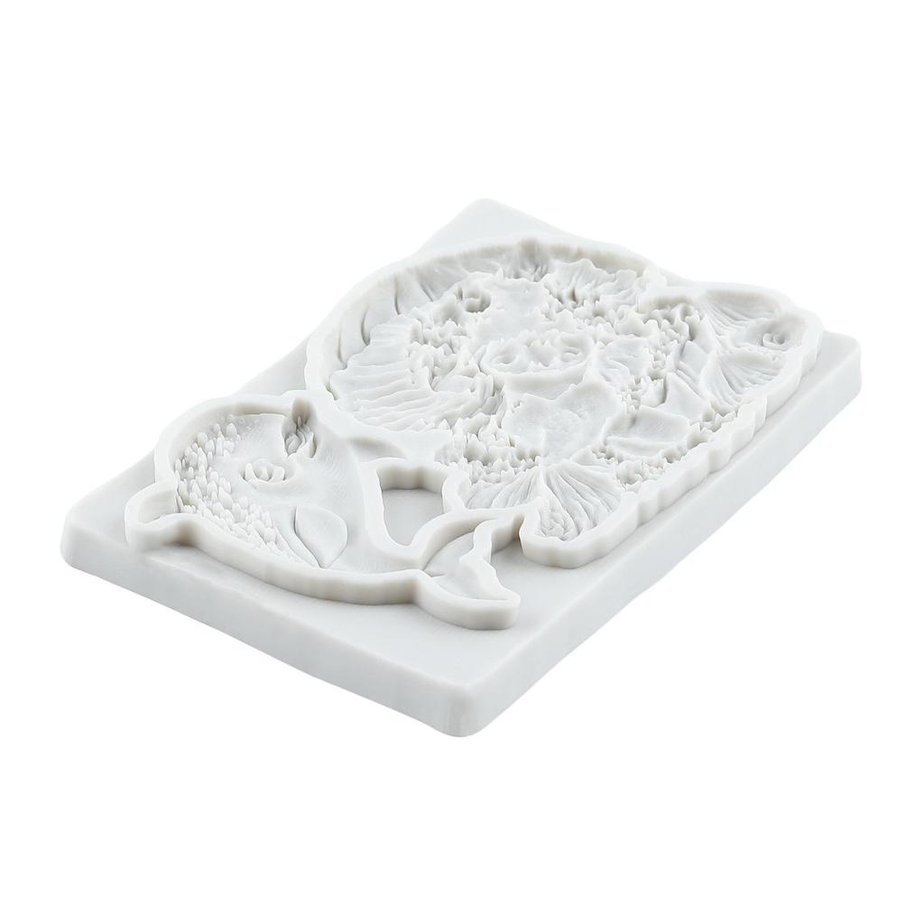 Mermaid Silicone Mold Dolphin Fondant Molds Cake Decorating Tools Cupcake Topper Candy Resin Clay Chocolate Gumpaste Mold