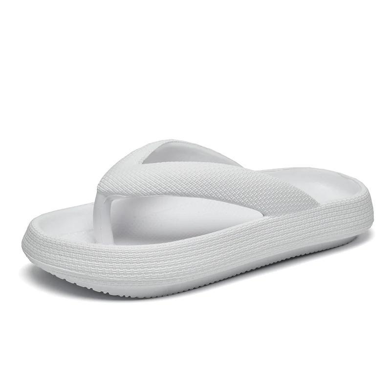 Soft Sole Platform Flip Flops Women 2025 Summer Beach Non Slip Men Slippers Coulple Thick Sole Bathroom Slides Sandals