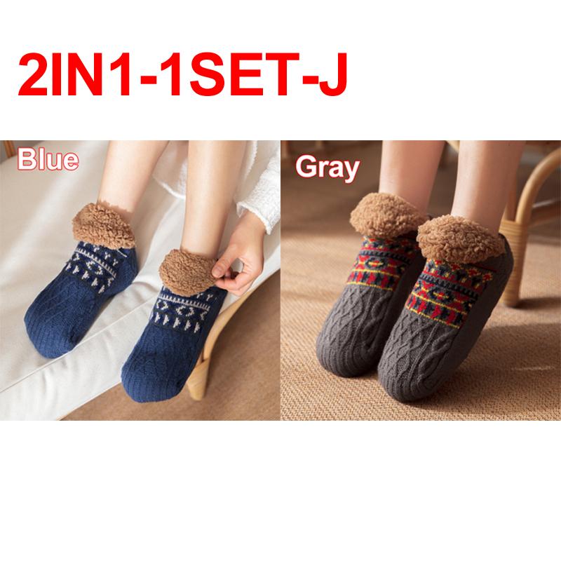 Thermal Women Slipper Socks Winter Warm Short Cotton Thickened Home Sleeping Soft Non Slip Grip Fuzzy Floor Sock Fluffy Male