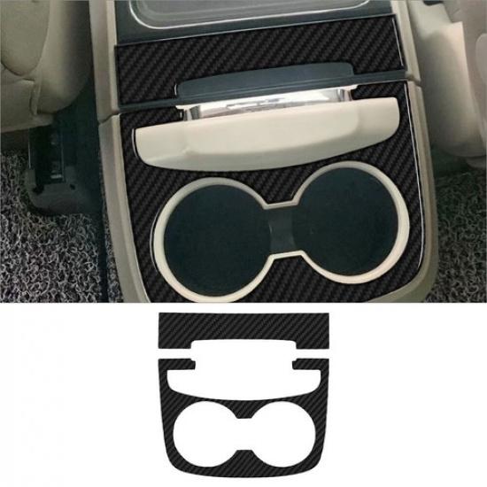 2Pcs Carbon Fiber Interior Rear Center Console Cover Trim For Toyota Sienna
