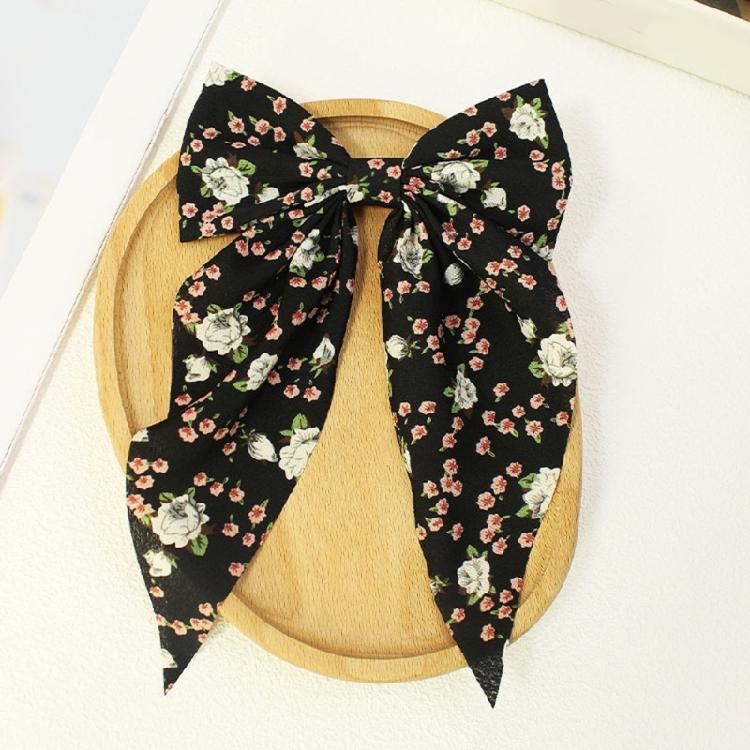 Stylish Floral Pattern Hair Barrettes Hair Clip Sweet Hairpin Barrette Bowknot Hair Clip Christmas for Women Girl