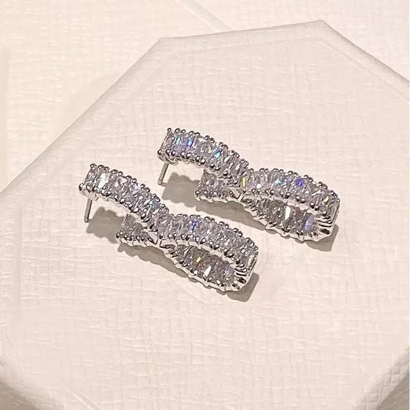 2026 New Trend Fine Jewelry Set Charming Heart Crystal Fashion Stainless Steel Necklace Earrings As a Anniversary Gift for Women