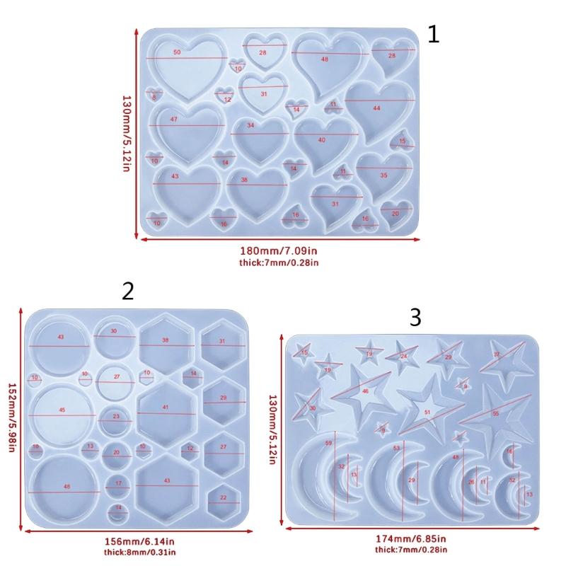 DIY Drop Earring Mold 3D Resin Pendants Moulds Fashionable Ear Jewelry Molds Silicone Material for Hand-Making Earrings
