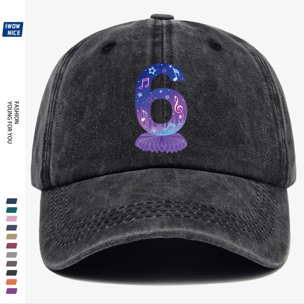 D-Dur pc Musik Sternenlicht Ohne Aufdruck Baseballkappe KPOP-Gruppe Flaches Muster Note Stern Dekor Slim Fit Trendig Treffen