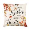 Pumpkin Truck Printed Pillow Cover Linen Letter Square Home Sofa Cushion Cover Bedroom Headboard Pillow