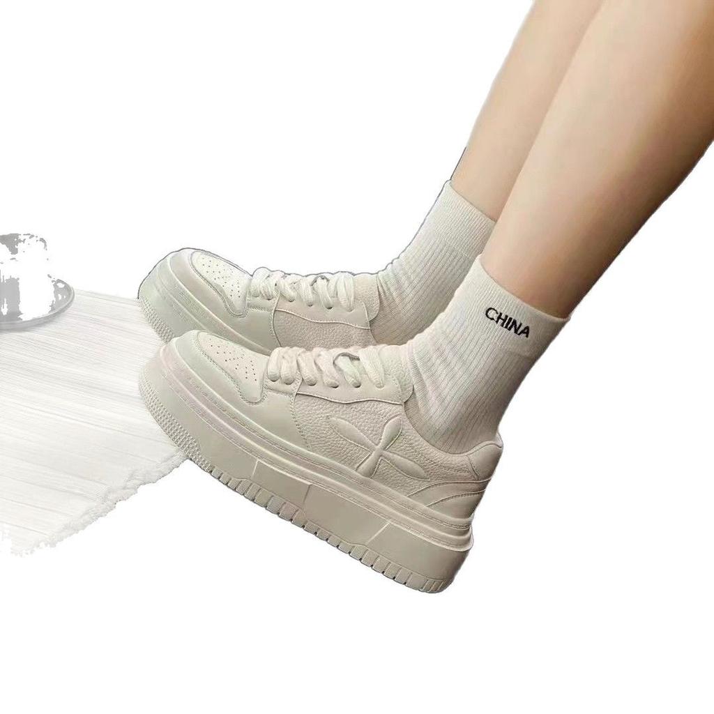 Board shoes women's 2025 spring new women's shoes small thick soles increase height casual sports shoes thin white shoes women's