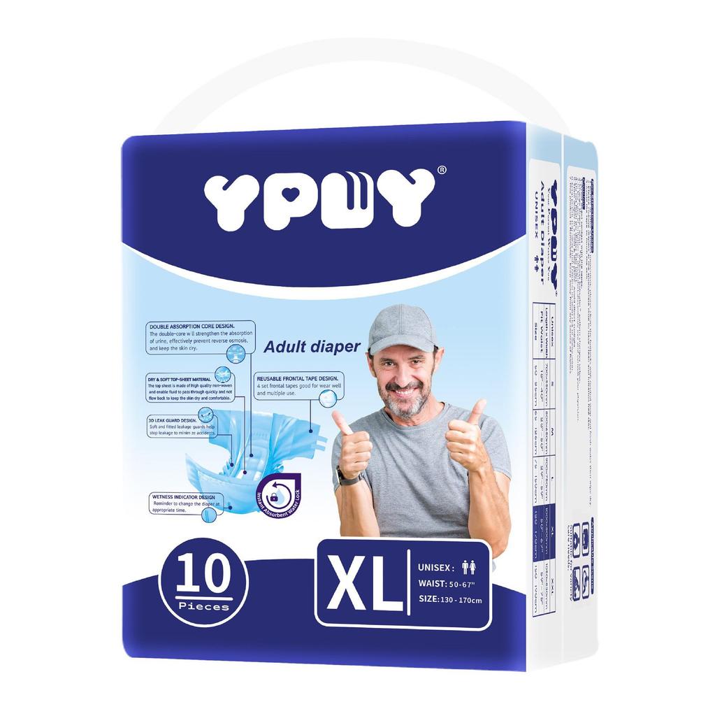 YPWY Bilingual Adult Diapers, Plus Size, Thickened, Super Absorbent