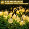 Solar Crystal Globe LED String Lights, 8 Modes IP65 Waterproof Fairy Garland, Solar Christmas Light for Garden Party Outdoor Decor