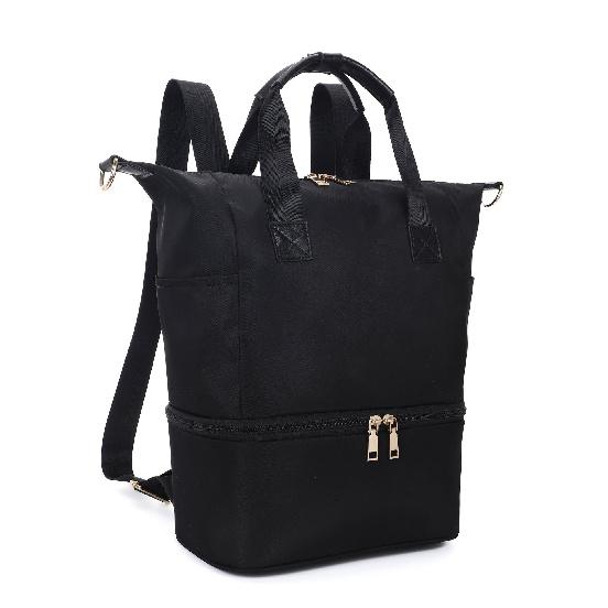 

Multifunctional Double Shoulder Maternity Bag Insulated Fresh-Keeping Milk Bag Dry-Wet Separation Handheld Tote Backpack Large Capacity Mommy Bag чёрный