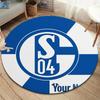 FC Schalke 04 Custom Name Round Area Rug,Carpet Rug for Living Room Bedroom Sofa Playroom Decor,Non-slip Floor Mat