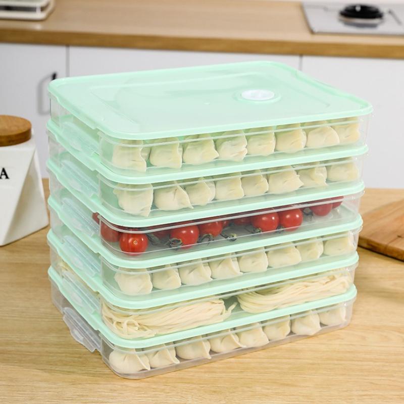 Preservation Storage Multi-layer with Lid dumpling forming machine Home Food Grade Dumplings, Chaotic Freezing Refrigerator, Egg