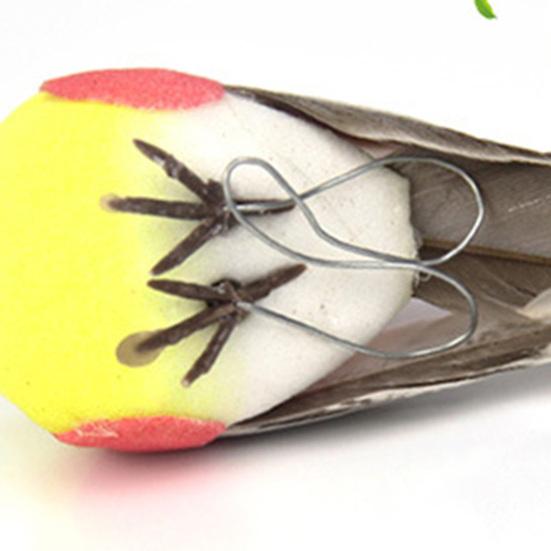 Bird Statue Life-like Home Prop Brightly Colored Adorable Xmas Bonsai Feathered Figurine for Courtyard