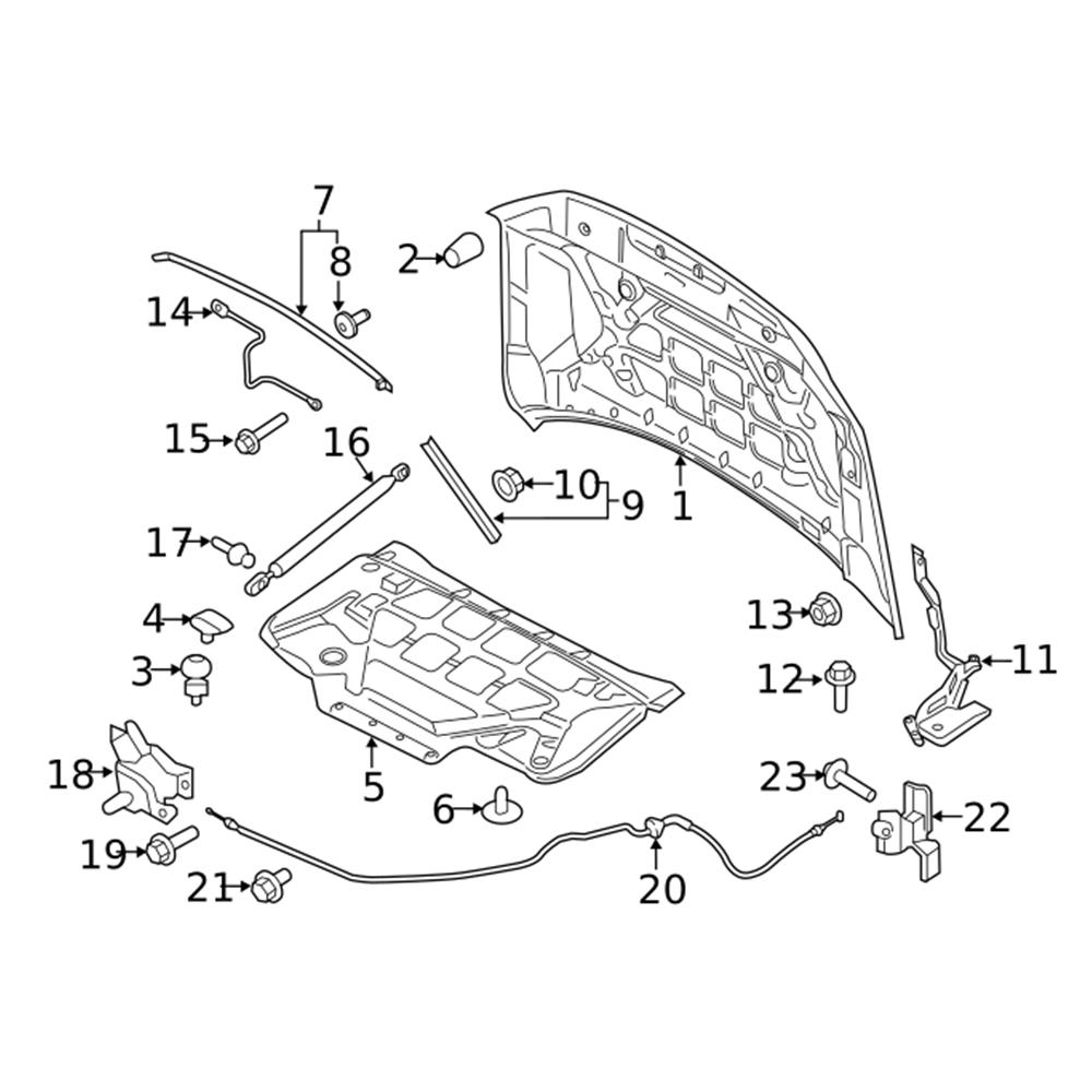 Hood Latch Striker Plate for Ford FL3Z16K689A