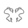 Retro Punk Viking Winged Dragon Stainless Steel Ear Wrap Flying Dragon Ouroboros Clip Earring Unisex Party Stylish Accessory