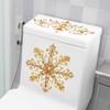 Luxuriöser Goldperlen-Diamant-Toilettenaufkleber Dreidimensional Wasserdichter Badezimmerdekorationsaufkleber