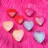 Chic Reflective Sequin Heart Dangle Earrings - Childlike Nightclub Fashion with Ear Hooks