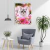 Flower DIY 5D Diamond Painting Full Round Drill Cat Diamond Embroidery Animal Cross Stitch Mosaic Rhinestones Art Handwork Gift