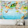 Arazzo da Parete con Sistema di Sospensione Illustrazione Mondo Animale Stile Bohemien Stregoneria Psichedelico Mandala Tapestry Decorazione per la Casa