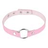 Harajuku Punk Weiches PU-Leder Runder Choker Halskette
