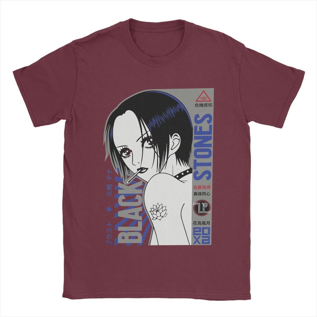 Men's Nana Osaki T Shirts Anime Cotton Tops Leisure Short Sleeve Round Collar Tees Birthday Present T-Shirt