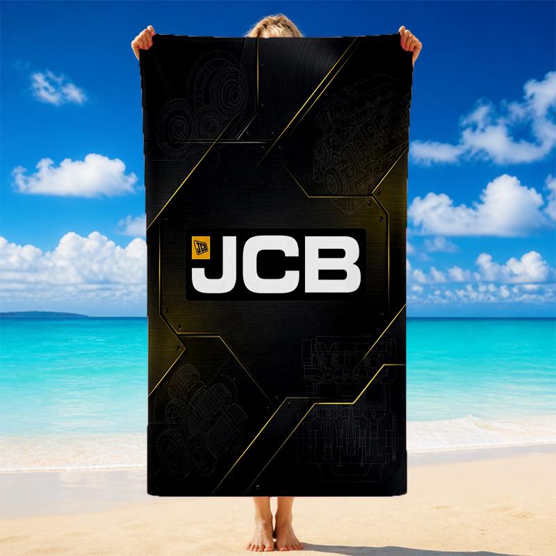 JCB Print Microfiber Beach Towel Sand?Resistant Lightweight Towel For Swimming Outdoor Travel Use