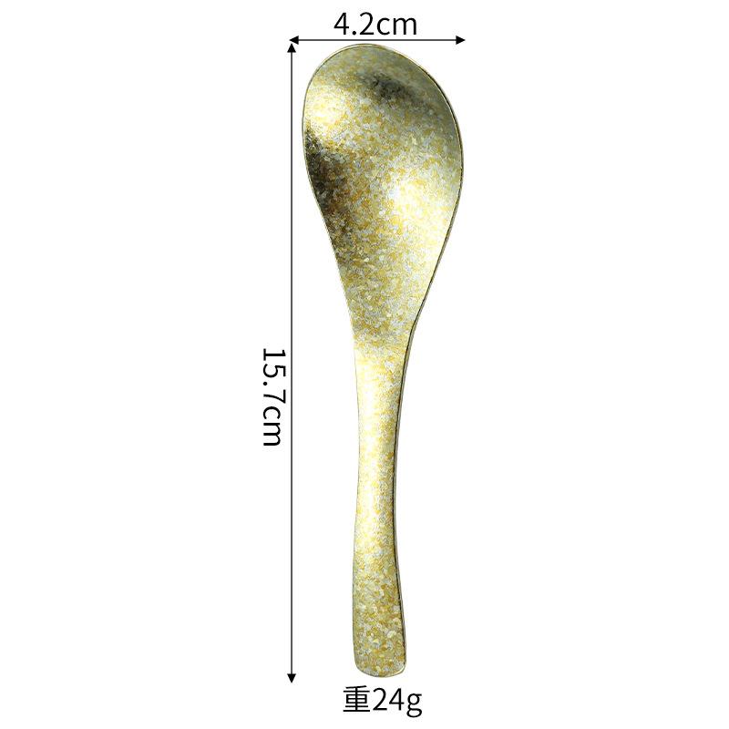 Titanium Soup Spoon for Household Outdoor Ice Flower Spoon