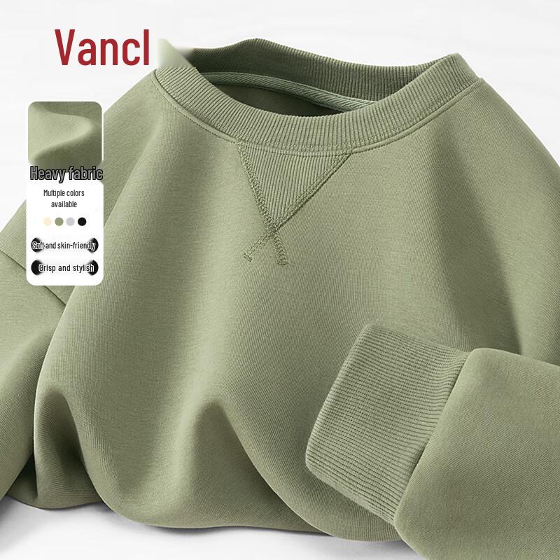 VANCL Herr Höst Tungvikt Lös Passform Långärmad Sweatshirt