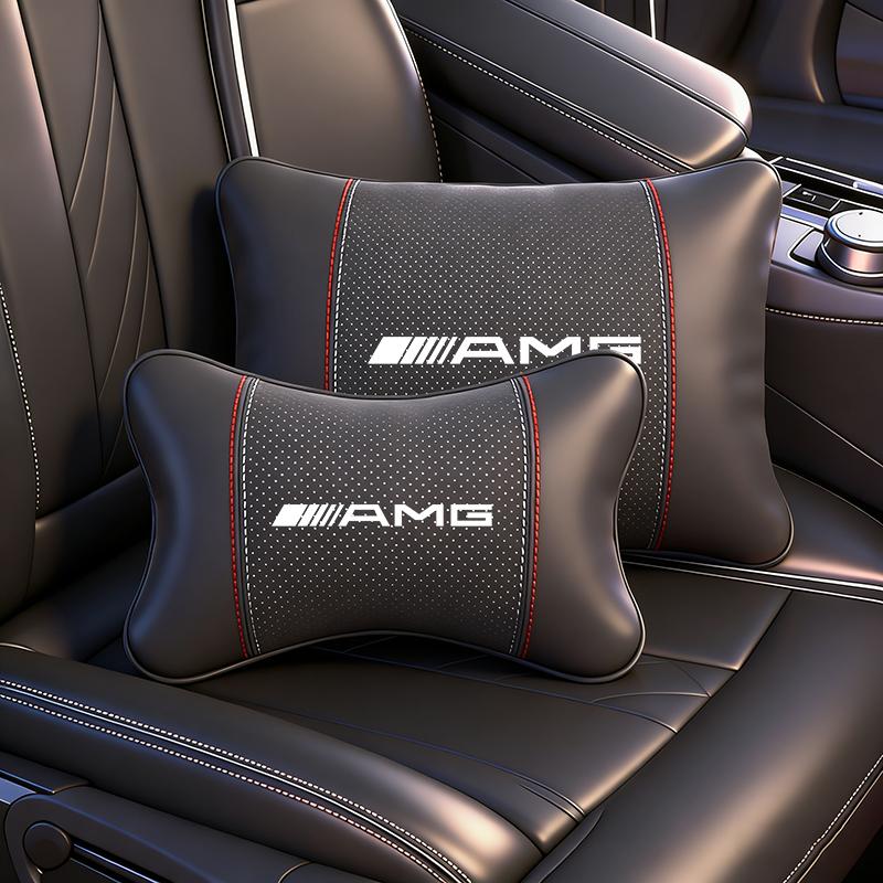 ESHL1 Car Headrest/Lumbar Support Auto Neck Pillow Waist Cushion For Mercedes Benz AMG W203 W206 W220 W205 W211 W212 W201 W168 GLA GLC
