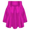 Girls Elastic Waist Ruffle Dance Skirt Bronzing Cloth Irregular Hem Stylish Performance Skirt