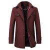 FiveFive Man Classic Fashion Trench Coat Jackets MaleLong Trench Slim Fit Overcoat Blends Fashion Woolen Warm Outerwear Windbreaker