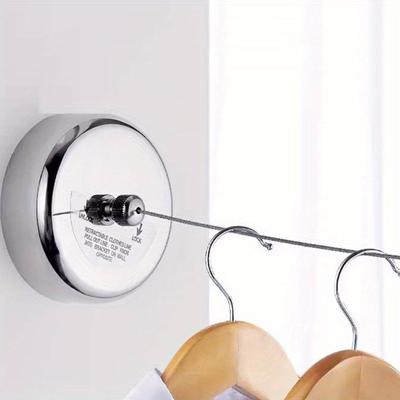 Invisible Stainless Steel Telescopic Clothesline Indoor Punching Wire Rope. Bathroom Hotel Clothes Drying Artifact, Clotheslines