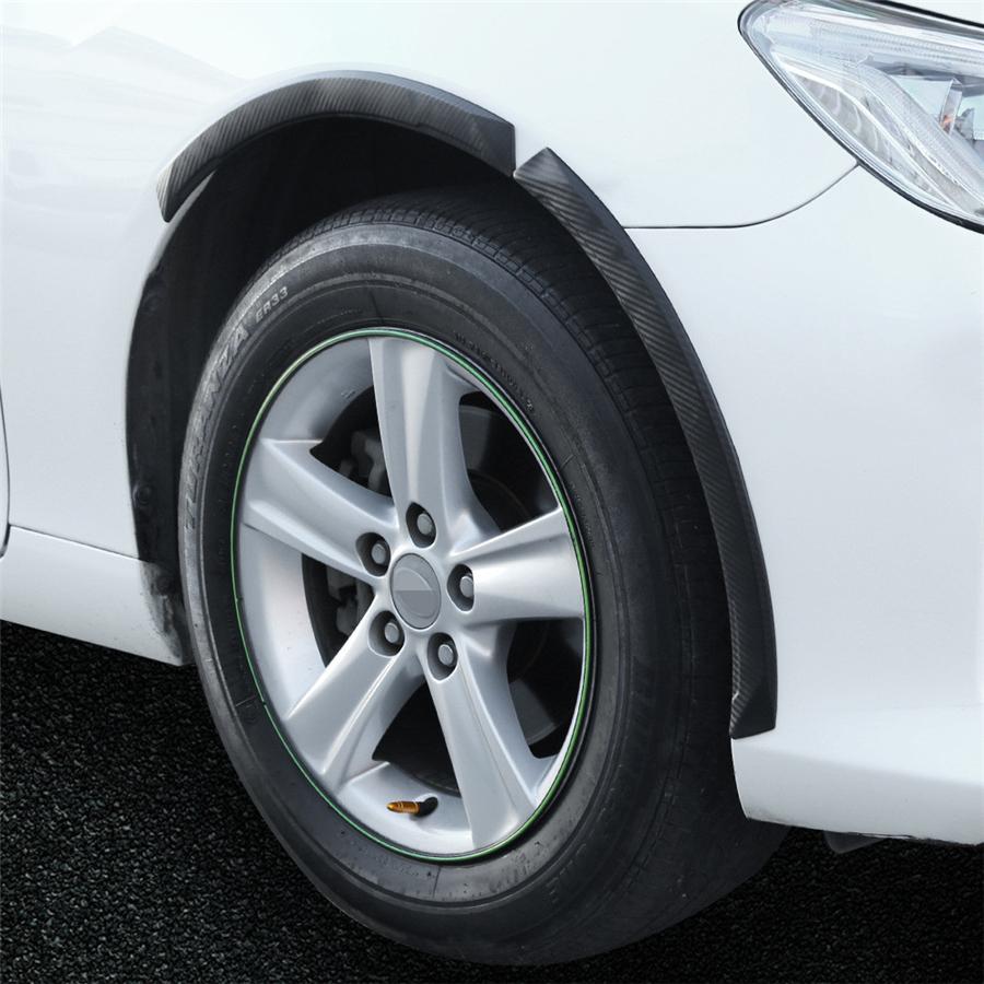2PcsBlack Car Fender Wheel Eyebrow Auto Mudguard Lip Body Kit Protector Cover Mud Guard Universal