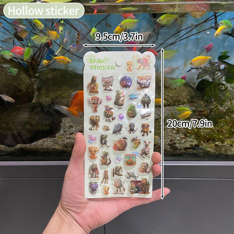 Italian Brainrot Seal  Cartoon 3D Relief Decal Diy Phone Case Jelly Sticker  Funny Tungtungtung Sahur Stickers