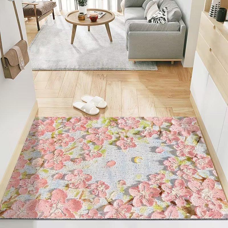 Oil Painting Entrance Door Mat Living Room Non-Slip Floor Carpet Bathroom Doormat Kitchen Rugs