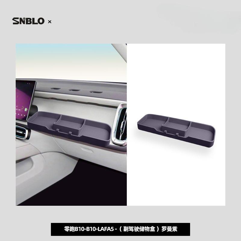 Para Leapmotor B10 B01 Lafa 5 Caja de Almacenamiento de Extensión del Salpicadero del Lado del Pasajero de Coche Caja de Almacenamiento con Mesa Superior Perforada Accesorios Interiores