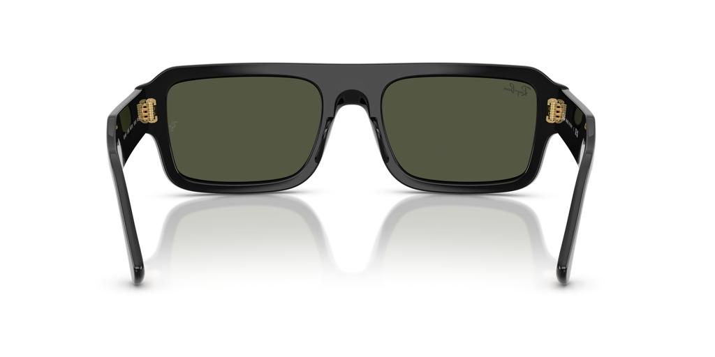 Ray-Ban LUKAS RB4454F 667731 53 Black Green Sunglasses Asian Fit Authentic Japan Import Rectangular Bio-Based Frame
