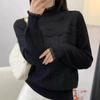 WTEMPO Autumn Women's Half High Collar Knitted Sweater Stylish and Unique Top