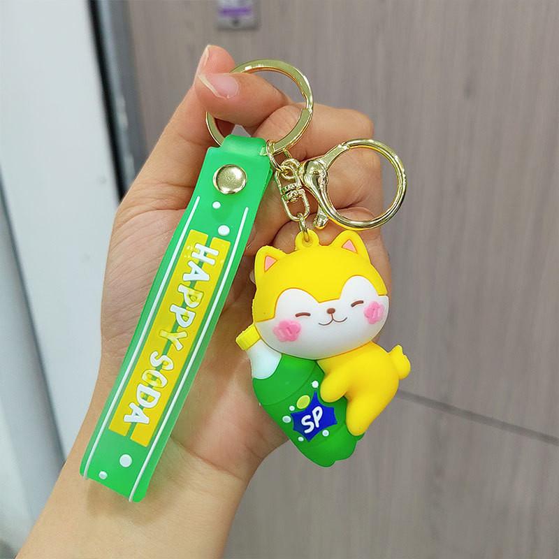 Rabbit Adorable Cartoon Animal Bubble Water Keychain Cute Silicone Accessory