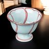 Takumi-style Arita Ware 8cm Serving Plate with Plum Blossom Design (red) and Raised Base, Made In Japan.
