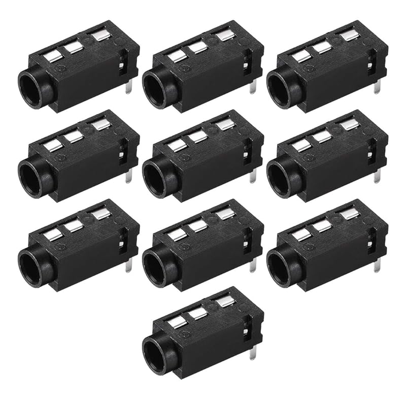 uxcell 3.5 mm Audio Jack Connector PCB Mount Female Socket 4 Pin PJ-320A 15pcs